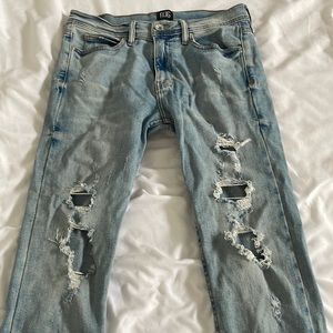 Urban outfitters BDG skinny stretch fit destroyed blue jeans.